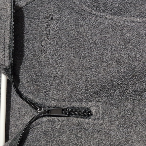 Columbia Dark Grey Fleece Quarter Zip Pullover Jacket Size Small - Picture 3 of 6